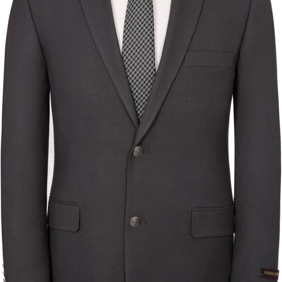 Premium Men's Stretch Blazer in Grey - Classic Fit Two-Button Jacket Sizes 36-62